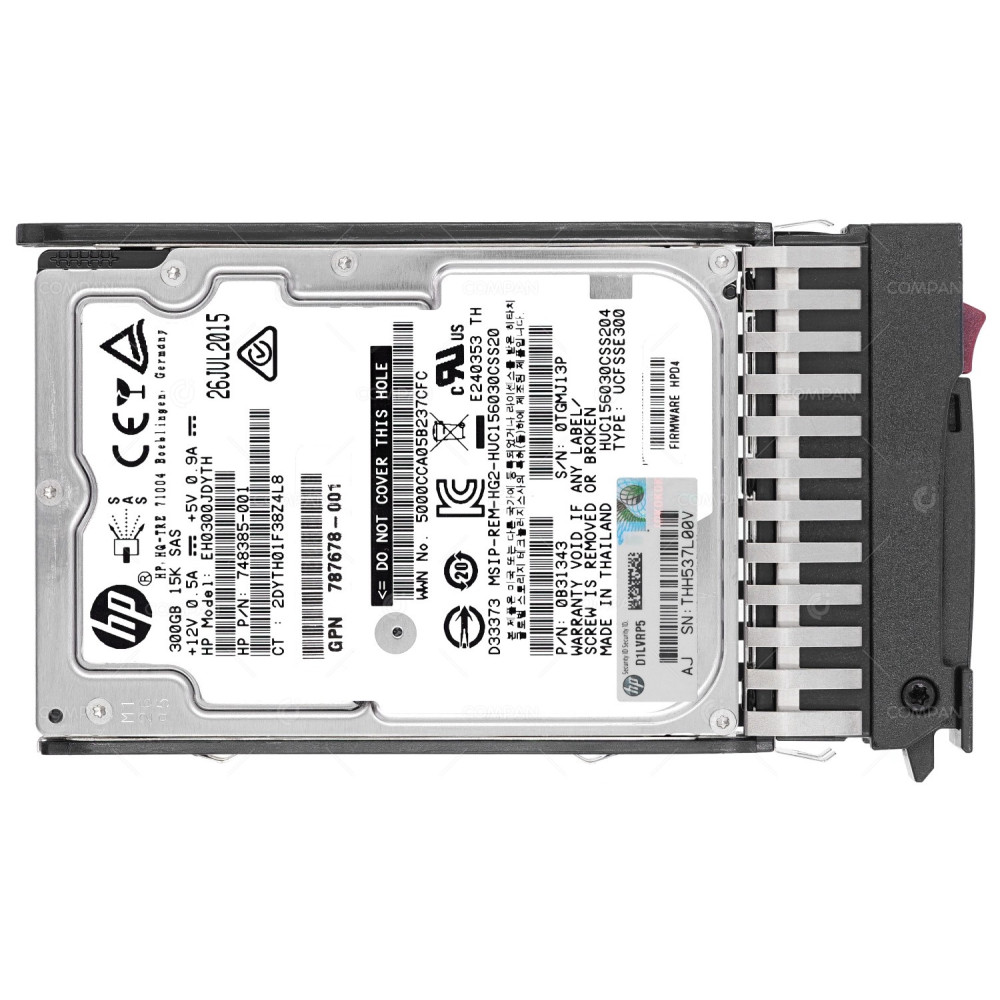 787640-001 HP HDD 300GB 15K SAS 12G 2.5" SFF HOT-SWAP FOR HPE MSA